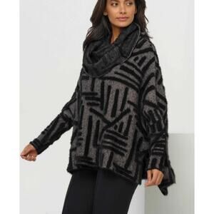 Anatomie NEW Jaxson Sweater 3D Tribal Print black gray size 1 (XS-M) oversized